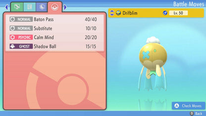 Pokemon Brilliant Diamond and Shining Pearl Drifblim 6IV-EV Trained - Pokemon4Ever