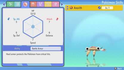 Pokemon Brilliant Diamond and Shining Pearl Anorith 6IV-EV Trained - Pokemon4Ever