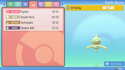 Pokemon Brilliant Diamond and Shining Pearl Baltoy 6IV-EV Trained - Pokemon4Ever