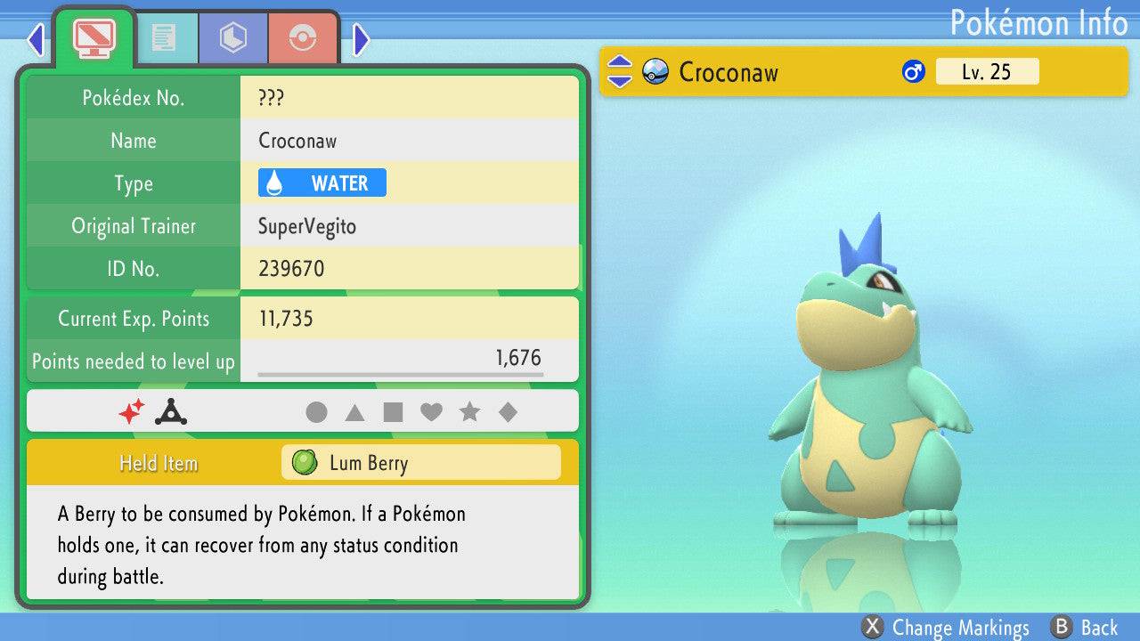 Pokemon Brilliant Diamond and Shining Pearl Hidden Ability Croconaw 6IV-EV Trained - Pokemon4Ever