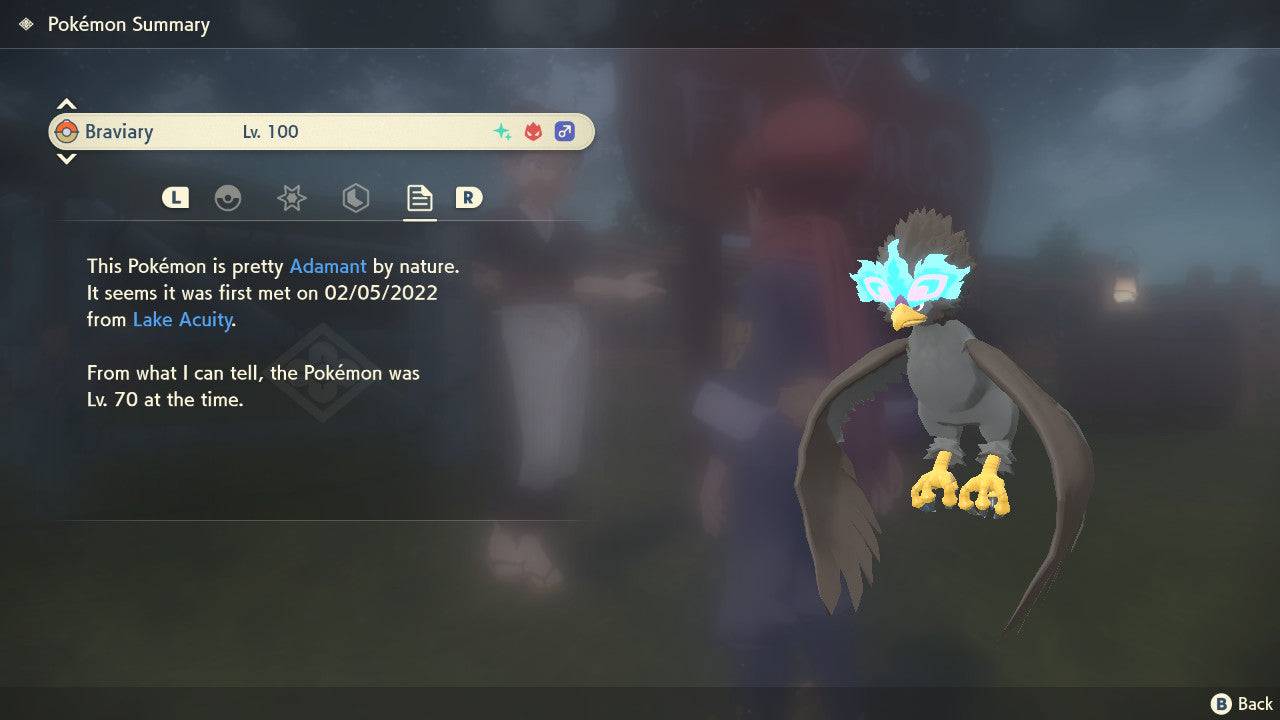 Pokemon Legends: Arceus Shiny Alpha Hisuian Braviary Max Effort Levels 6IV-EV Trained - Pokemon4Ever