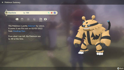 Pokemon Legends Arceus Shiny Alpha Electivire Max Effort Levels 6IV-EV Trained - Pokemon4Ever