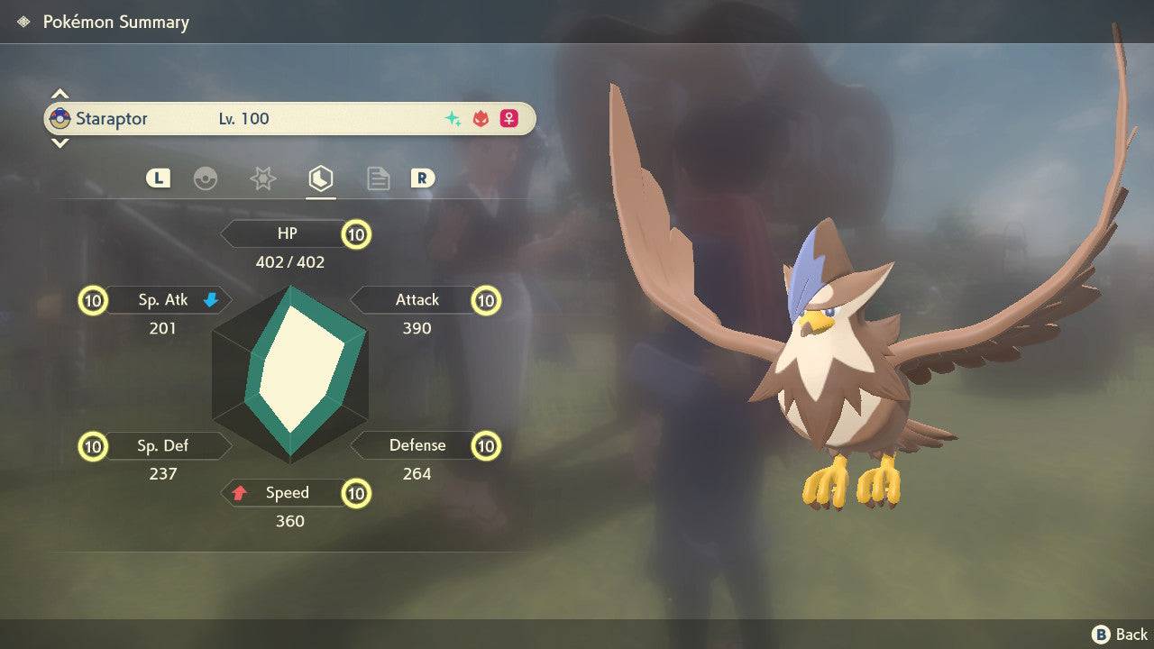 Pokemon Legends: Arceus Shiny Alpha Staraptor Max Effort Levels 6IV-EV Trained - Pokemon4Ever