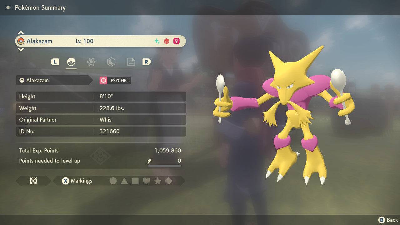 Pokemon Legends Arceus Shiny Alpha Alakazam Max Effort Levels 6IV-EV Trained - Pokemon4Ever