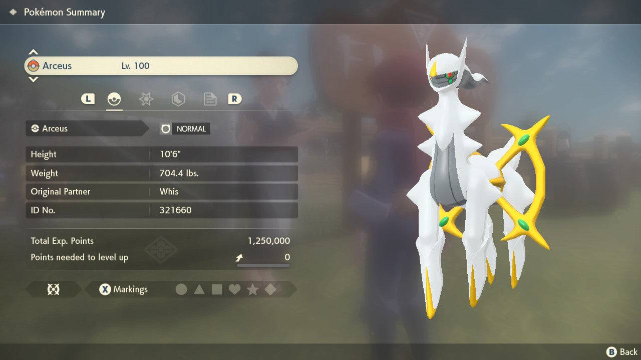 Pokemon Legends Arceus Arceus Max Effort Levels 6IV-EV Trained - Pokemon4Ever