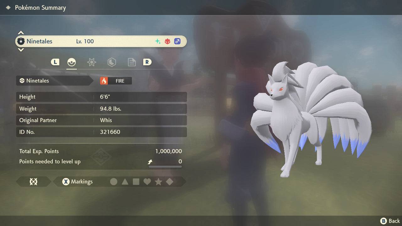 Pokemon Legends: Arceus Shiny Alpha Ninetales Max Effort Levels 6IV-EV Trained - Pokemon4Ever