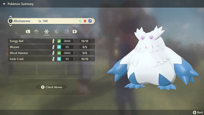 Pokemon Legends Arceus Shiny Alpha Abomasnow Max Effort Levels 6IV-EV Trained - Pokemon4Ever