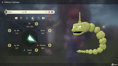 Pokemon Legends: Arceus Shiny Alpha Onix Max Effort Levels 6IV-EV Trained - Pokemon4Ever