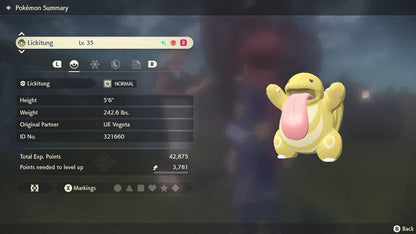 Pokemon Legends: Arceus Shiny Alpha Lickitung Max Effort Levels 6IV-EV Trained - Pokemon4Ever