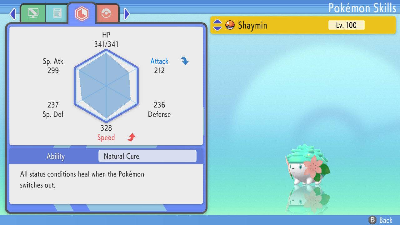 Pokemon Brilliant Diamond and Shining Pearl Shaymin 6IV-EV Trained