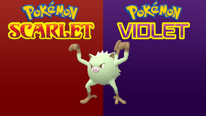 Pokemon Scarlet and Violet Shiny Mankey 6IV-EV Trained - Pokemon4Ever