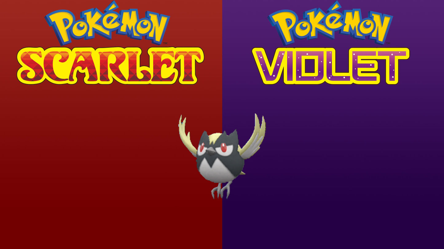 Pokemon Scarlet and Violet Shiny Rookidee 6IV-EV Trained - Pokemon4Ever