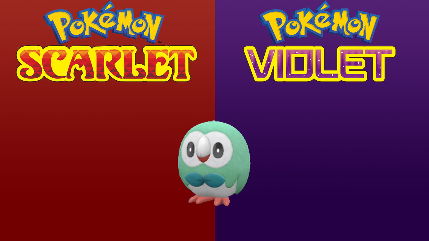 Shiny Rowlet Pokemon Scarlet and Violet