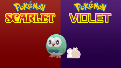Pokemon Scarlet and Violet Marked Shiny Rowlet 6IV-EV Trained - Pokemon4Ever