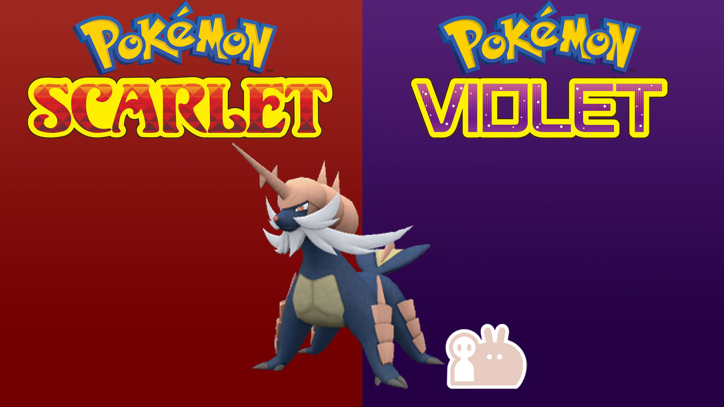 Pokemon Scarlet and Violet Marked Shiny Samurott 6IV-EV Trained - Pokemon4Ever